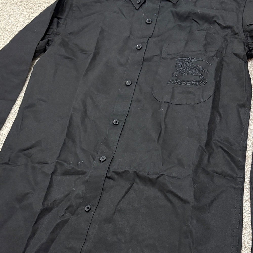 Burberry Black Casual Button Down Shirt